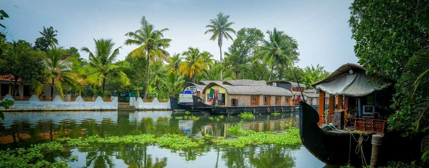 Kerala backwaters with houseboats